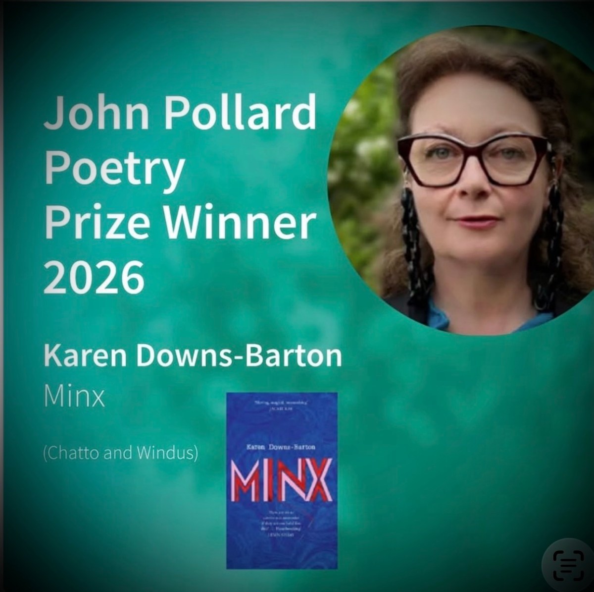 Karen Downs-Barton Wins the John Pollard International Poetry&nbsp;Prize
